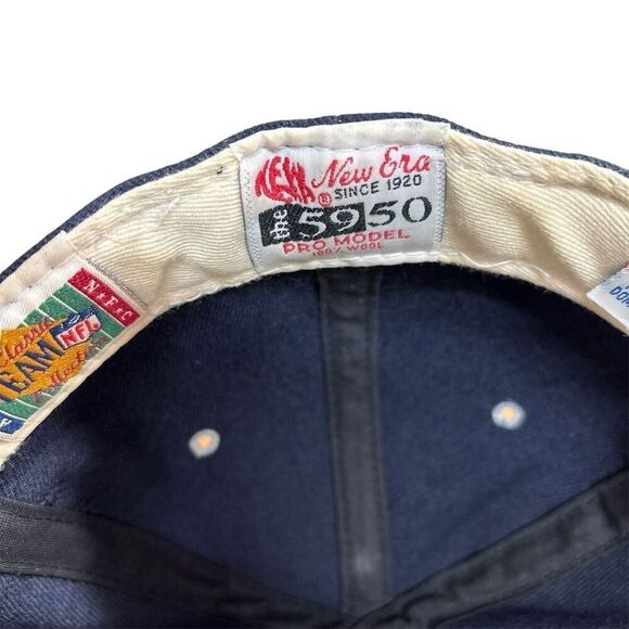 Vintage New Era Dallas Cowboys 5950 Wool Hat Blue NFL Unisex Adult 7 1/4 - Picture 7 of 8